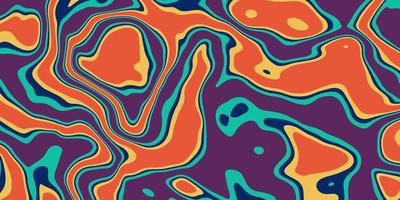 handgetekende platte psychedelische groovy achtergrond vector