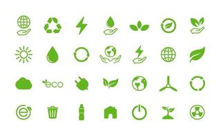 eenvoudig pictogramsymbool van milieu en natuurlijke hulpbronnen vector