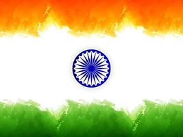 Indiase vlag thema republiek dag aquarel ontwerp moderne achtergrond vector