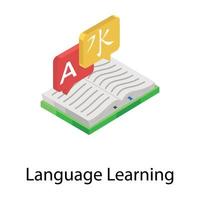 concepten voor het leren van talen vector
