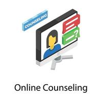 online counseling concepten vector