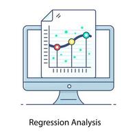 observatiemethode, platte omtrekvector van regressieanalyse