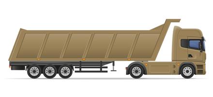 vrachtwagen oplegger voor transport van goederen vectorillustratie vector