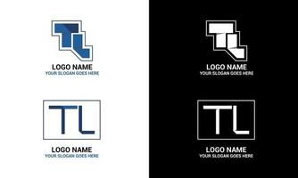 brief tl vector logo sjabloon technologie bedrijf