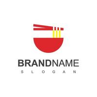 noodle logo ontwerp vector