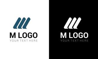letter m bouw bedrijf vector logo sjabloon blauw