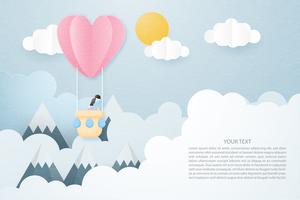 Creatieve liefde uitnodiging kaart Valentijnsdag concept. vector