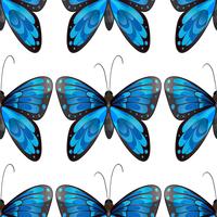Blauw vlinder naadloos patroon vector
