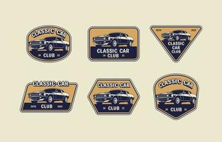 klassieke auto club emblemen collectie vector