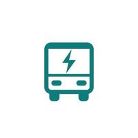 elektrische bus pictogram op wit vector