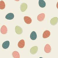 paaseieren naadloos patroon. eenvoudig schattig ontwerpconcept met lijn en vulling. platte kleurrijke vectorillustratie voor afdrukken, textiel, wenskaarten vector