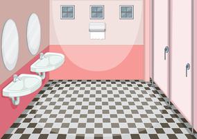 Binnenlands ontwerp van vrouwelijk toilet vector