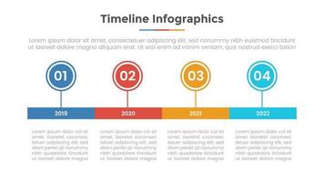 tijdlijn infographic concept voor diapresentatie met vier 4 stappen vector