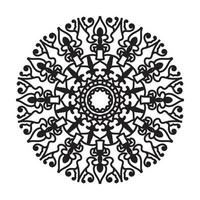 cirkelvormig patroon in de vorm van mandala voor henna mehndi tattoo-decoratie. decoratief ornament in etnische oosterse stijl. kleurboek pagina. vector