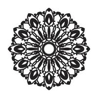 cirkelvormig patroon in de vorm van mandala voor henna mehndi tattoo-decoratie. decoratief ornament in etnische oosterse stijl. kleurboek pagina. vector