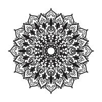 cirkelvormig patroon in de vorm van mandala voor henna mehndi tattoo-decoratie. decoratief ornament in etnische oosterse stijl. kleurboek pagina. vector