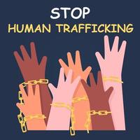stop mensenhandel vector