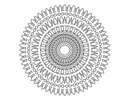 koninklijk mandala-ontwerp zwart en wit, tatoeage, ornamenten, traditioneel, vintage vector