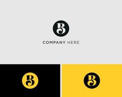 b schoonheid brief logo ontwerpsjabloon vector