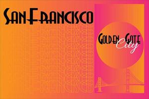 san francisco typografie poster vector