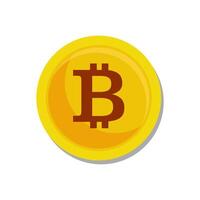 bitcoin platte pictogram. crypto valuta bit munt. cryptocurrency-embleem. web en internet geld logo. vector