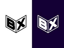 beginletter bx minimalistisch en modern 3D-logo-ontwerp vector