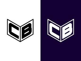 beginletter cb minimalistisch en modern 3D-logo-ontwerp vector