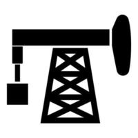 petroleum pomp pictogram zwarte kleur illustratie vlakke stijl eenvoudige afbeelding vector
