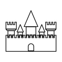 kasteel zwarte kleur pictogram. vector