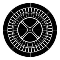 roulette pictogram zwarte kleur illustratie vlakke stijl eenvoudige afbeelding vector