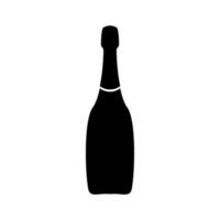 champagne het is een zwart pictogram. vector