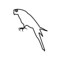 papegaai zwarte kleur pictogram. vector