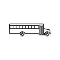 schoolbus het is een zwart pictogram. vector