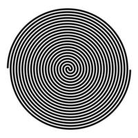 spiraal pictogram zwarte kleur illustratie vlakke stijl eenvoudige afbeelding vector