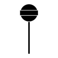 lolly zwarte kleur pictogram. vector