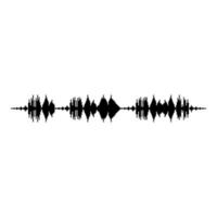soundtrack puls muziekspeler audio golf equalizer element drijvend geluidsgolf pictogram zwarte kleur illustratie vlakke stijl eenvoudig beeld vector