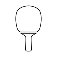 raket van een tafeltennis, het is een zwart pictogram. vector