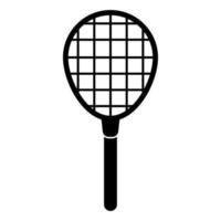 tennisracket zwarte kleur pictogram. vector