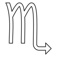 schorpioen symbool dierenriem pictogram zwarte kleur illustratie vlakke stijl eenvoudige afbeelding vector