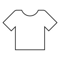t-shirt pictogram zwarte kleur illustratie vlakke stijl eenvoudige afbeelding vector