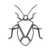 bug het is een zwart pictogram. vector