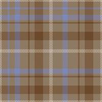 geometrische naadloze patroon bruin met blauw. tartan kooi ontwerp voor plaids, stoffen, jassen. vectorillustratie. vector