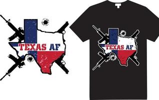 Texas t-shirtontwerp met pistool en geweer vector