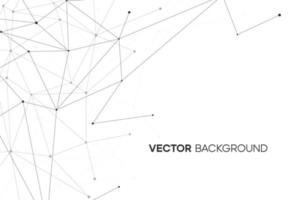 plexud lijn concept. abstracte moleculaire achtergrond met knoop en punt. wetenschappelijke structuurillustratie met geometrische textuur vector
