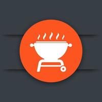 barbecue grill vector icon