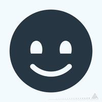 pictogram emoticon smile - glyph-stijl goed voor grafische ontwerpelementen vector