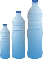 plastic fles illustratie in platte ontwerpstijl vector