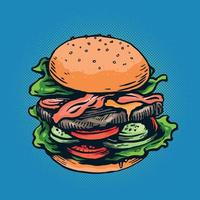 hamburger illustratie geïsoleerd vector