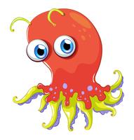 Een boze octopus vector