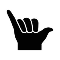 hand shaka silhouet vectorillustratie vector